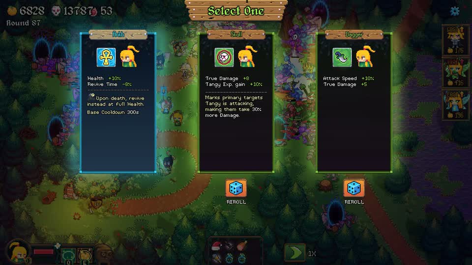 Late-game Tangy TD action with dense enemy waves and high-intensity combat.